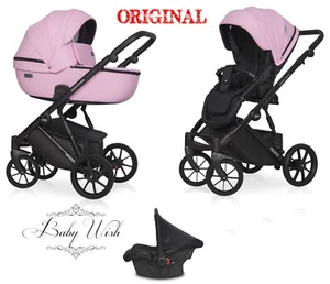 RIKO BASIC MONTANA ECCO PRAM 2in1 3in1 CARRYCOT + PUSHCHAIR + CAR SEAT - Picture 1 of 60