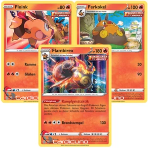 Floink Ferkokel Flambirex Holo Set 023 024 025/163 Kampfstile Deutsch Pokémon - Bild 1 von 5