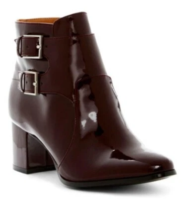 Calvin Klein Z2489* Womens Burgundy Patent Leather Florine Bootie Size 7.5 M - Image 1 of 4