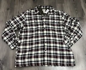 L.L. Bean Traditional Fit Fleece Lined Flannel Shirt Shacket Men's 2XL NWT - Picture 1 of 9
