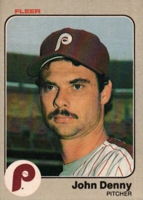 1983 Fleer Baseball #158 - John Denny - Philadelphia Phillies 83-880 - Image 1 of 2