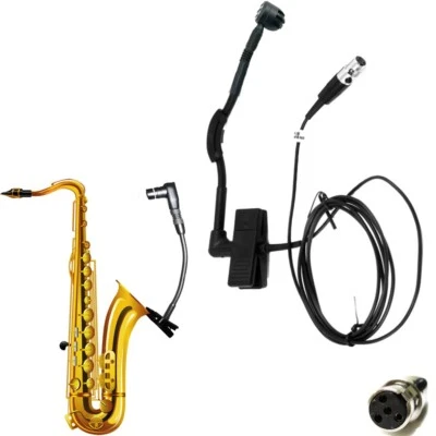 MICWL Pro Cardioid Condenser Clip-on Instrument Microphone For Shure Wireless Bodypack