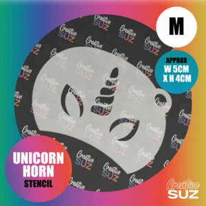 Unicorn Horn - Face Paint Craft Cake Airbrush Reusable Stencil - 3 sizes - Picture 1 of 14