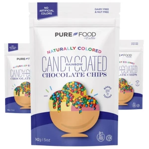 Pure Food by Estee Natural Rainbow Candy Coated Chocolate Chips, 5Oz (3 Pack) | - Picture 1 of 7