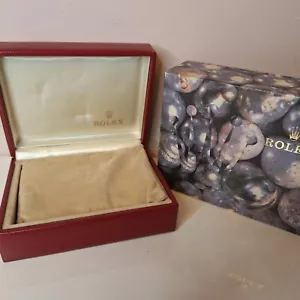 ROLEX vintage ladys red watch box 1980s - Picture 1 of 20