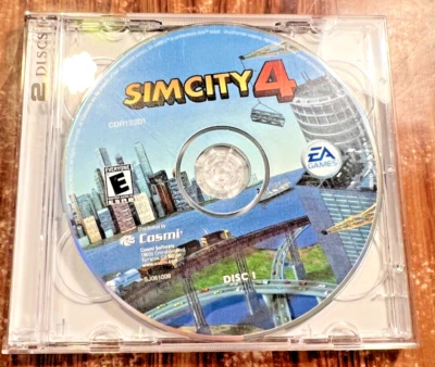 SimCity 4 PC CD-Rom 2003 2 Discs Computer Video Game EA Games Simulator Sim City - Image 1 of 4
