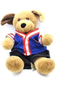 Camisa de béisbol con botones Build A Bear Puppy Dog 2 colores oreja marrón oscuro claro - Imagen 1 de 4