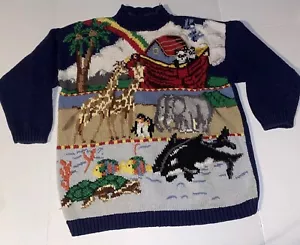 Maglione Vintage HEIRLOOM COLLECTIBLES Arca di Noè Maglia Donna M Bibbia Storia Nonna - Foto 1 di 14