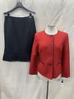 LESUIT SKIRT  SUIT/RED/BLACK/SIZE 16W/NEW WITH TAG/RETAIL$240/LINED
