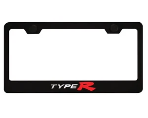 HONDA CIVIC TYPE R License Plate Frame | Reflective White/Red - Picture 1 of 1