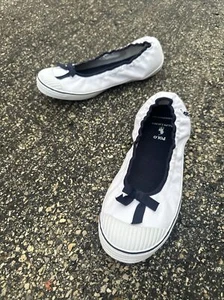 Ralph Lauren Polo Pony Meliabal Casual Leisure Cocktails Tennis Club Flats WO 8B - Picture 1 of 24