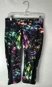 Fila Sport women's size S black color splash crop athletic/workout pants - Picture 1 of 5
