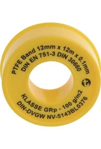 Cinta de sellado GEKA PTFE GRp L12 m B12 mm D0,1 mm blanca 100 g/m2 - Imagen 1 de 2