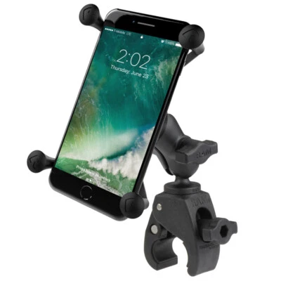 RAM Tough-Claw Rail / Handlebar Mount with X-Grip Holder for Lager Phones / GPS - Image 1 of 2
