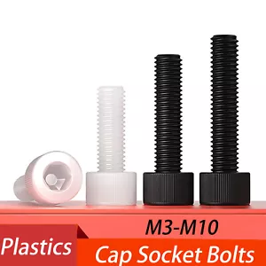 Tornillos hexagonales Allen de nailon M3 M4 M5 M6 M8 M10 M12 DIN 912 - Imagen 1 de 4