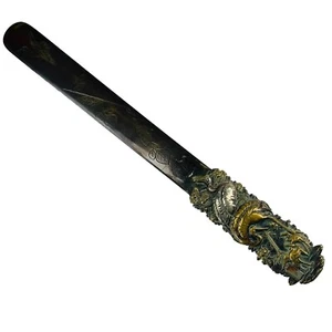 Tornio di pagine in bronzo giapponese periodo Meiji firmato L32 cm circa 1890 - Foto 1 di 18