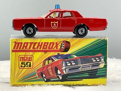MatchboxSuperfast#59 Mercury Fire chief,MINT boxed all orig,N.O.S