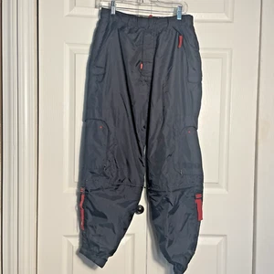 Pantalones De Colección Y2K Ecko Unltd Hombres 30 Negros Nylon Rojo Rinoceronte Sueltos Utilidad Carga - Imagen 1 de 13