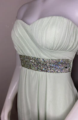 Vestido de novia MyMichelle plateado brillante sin mangas para mujer. Talla 3. 001LP Foto 1 de 4