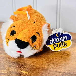 Dream Puffs Tybalt the Tiger  #703 Backpack Clip Pet Plush Mini 5" Sewn Eyes New - Picture 1 of 9