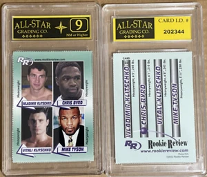 Mike Tyson VITALI KLITSCHKO Boxen 2002 Rookie Review Card #22 Graded ASG 9 #H - Bild 1 von 1