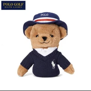 Polo Ralph Lauren Plüschbär Golf Driver Kopfbedeckung marineblau H32 cm/12,5 Zoll - Bild 1 von 8
