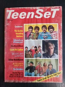 TEEN SET MAGAZINE VINTAGE SUMMER 1967 MONKEES, BEATLES, JEFFERSON AIRPLANE, RAW - Picture 1 of 7