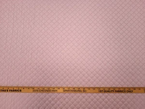 Covington MILO BLUSH Pink Diamond Quilted Designer Drapery Uph Fabric - Picture 1 of 4