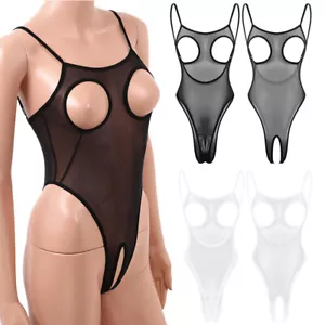 Body-Ouvert Reizwäsche für Frauen mit Spaghetti-Träger Bodysuit Nachtwäsche Sexy - Picture 1 of 26