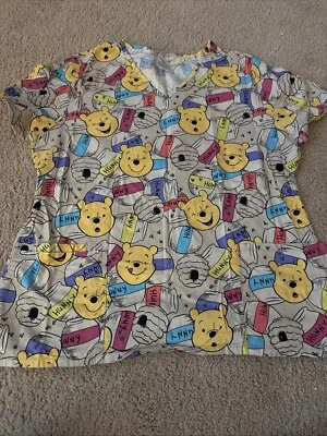 Winnie The Pooh Scrub Top - Image 1 of 2