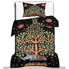 Mandala Cotton Quilts Cover Indian Throw Duvet Blanket Reversible Doona Cover 