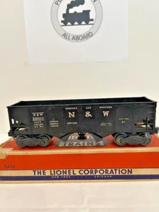 LIONEL3456 #1 N &W Var.-B~w~WHITE LTRS-2-BAY OPER. H.S.LTRS-BLT-52 ORIG.BOX NICE - Picture 1 of 6