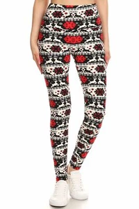 Christmas print ultra soft Leggings - reindeer - Picture 1 of 1