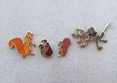 4 Fantasy Disney Pin Set. The Sword in the Stone-Disney Dog - Mini Pin-LE 50 - Image 1 of 4