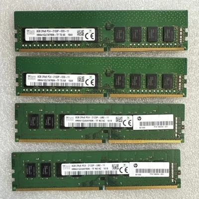 4pcs SK Hynix HMA41GU7AFR8N-TF 8GB 2Rx8 PC4-2133P Server RAM HMA41GU6AFR8N-TF - Image 1 of 3