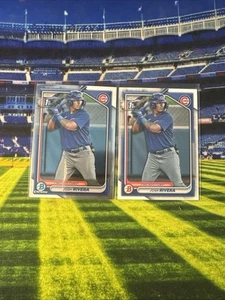2024 Bowman & Bowman Chrome Josh Rivera BP-115 #BCP-115 Cubs (2) Lot - Picture 1 of 1