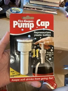 Tappo pompa vintage Fizz Keeper Jokari plastica bianco rosso 1998 - Foto 1 di 2