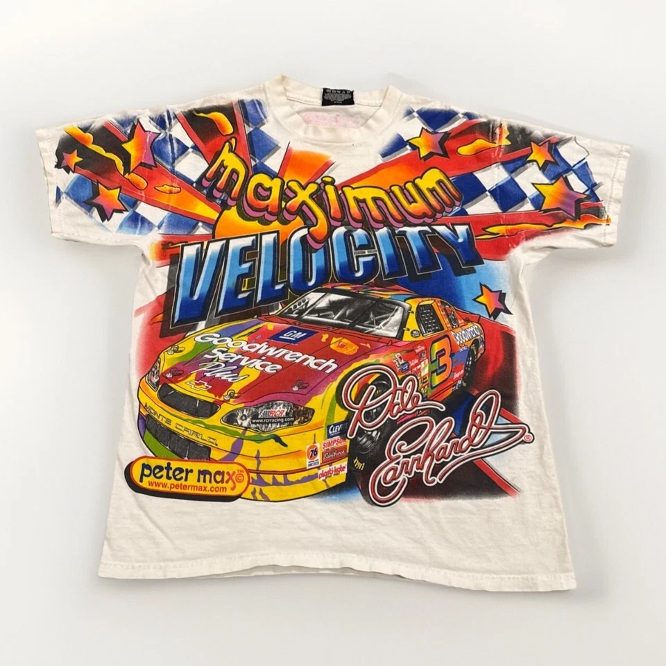 Camisa Dale Earnhardt Para Hombres M Velocidad Máxima Peter Max Nascar AOP De Colección Años 90 Foto 1 de 4