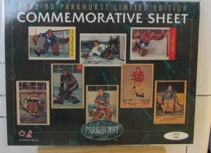 1992-93 Parkhurst Limited Edition Commemorative Sheet Goalies - Picture 1 of 1