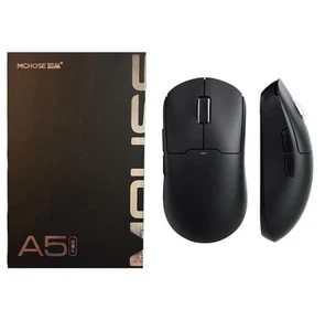Wireless Mouse MCHOSE A5 Pro Max Tri-Mode 59g PAW3395 Max DPI 26000 4KHz Black - Picture 1 of 8