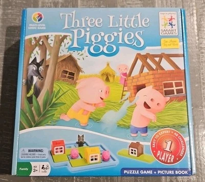 THREE LITTLE PIGGIES (Smart Games, 2014) Multi-Level Logic, Ages 3-8, NEW SEALED - Image 1 of 4