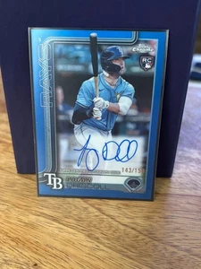 2025 Topps Chrome Logan Driscoll #RA-LDR Blue Certified Autograph RC - Rays /150 - Bild 1 von 7
