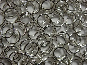 100 Silver Metal Color Split Rings 8mm - Picture 1 of 1