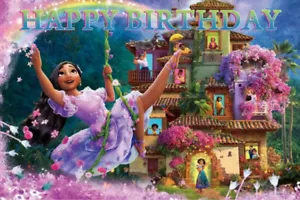 ISABELA Encanto Happy Birthday Scene Setter DISNEY mural BACKDROP 5'x3' Set#2 - Picture 1 of 1