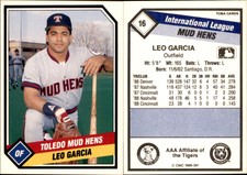 Leo Garcia 1989 CMC Toledo Mud Hens #16 Card *AutographDen*