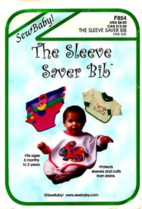 Sew Baby F854 The Sleeve Saver Lätzchen Baby Schnittmuster ungeschnitten - Bild 1 von 2