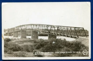 Blythe California ca Bridge across Colorado River real photo postcard RPPC - Picture 1 of 2