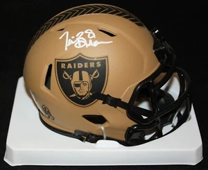 Tim Brown signed Salute to Service Mini Helmet, Raiders, Beckett BAS 1W522857 - Picture 1 of 3