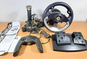 Saitek PC Gaming Pack ST50 Joystick P120 Action Pad R100 Rennradpedal - Bild 1 von 17