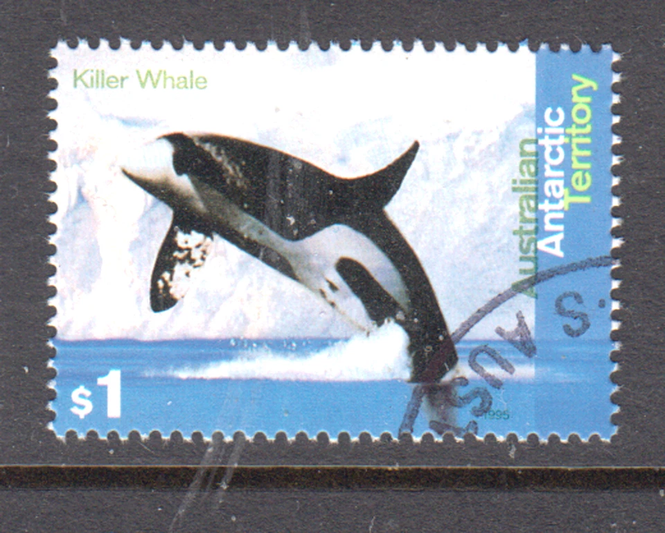 AAT 1995 Killer Whale $1 CTO stamp with full gum - Image 1 of 1